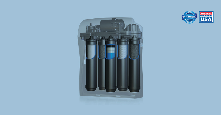 Sistema de osmosis inversa con 5 filtros y adición de minerales
